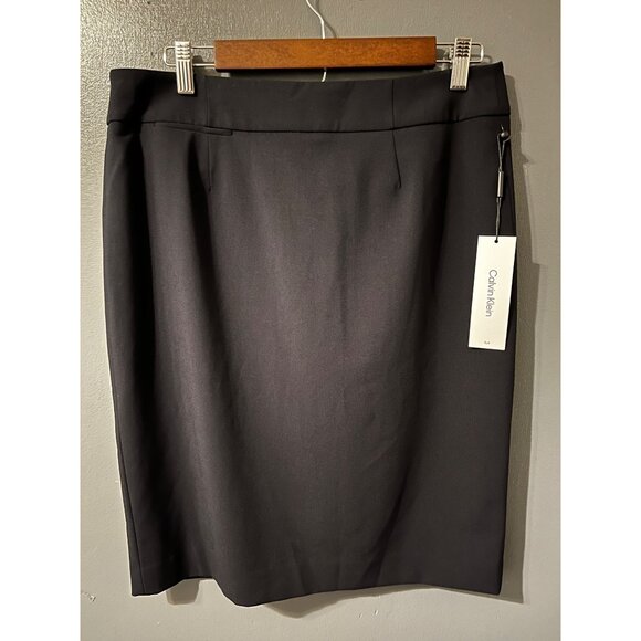 Calvin Klein Womens Classic Black Pencil Skirt Size 10 Workwear - Picture 3 of 6